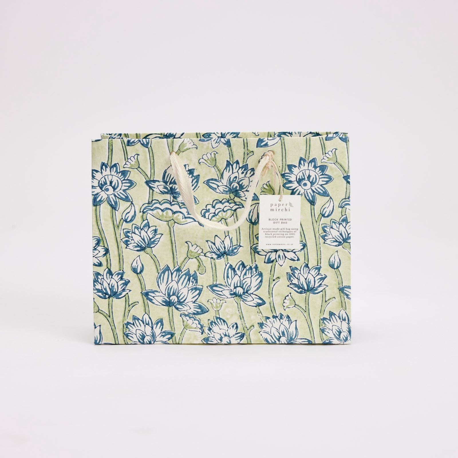 Indigo Block Printed Gift Bags