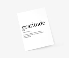 Gratitude Definition Card