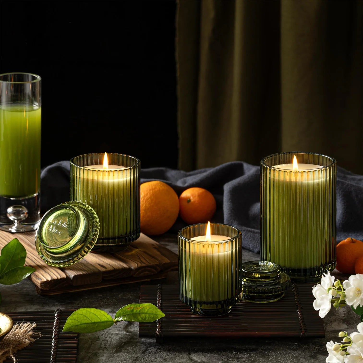 Amélie Glass Jar Candle - Mandarin Matcha