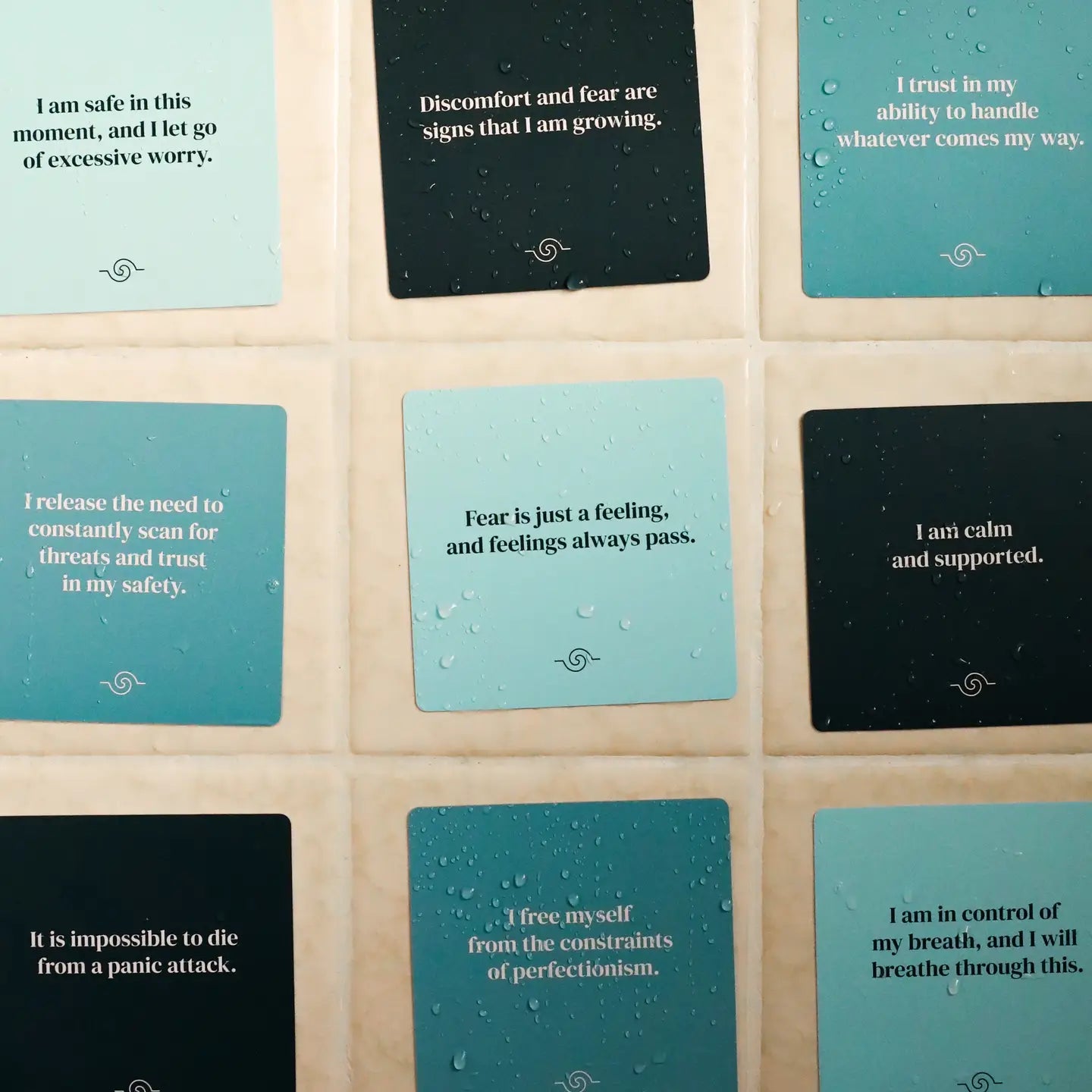 Shower Affirmation Cards for Anxiety