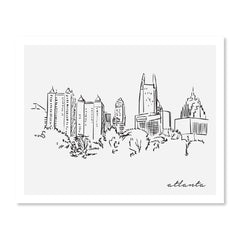Atlanta Skyline Sketch Art Print