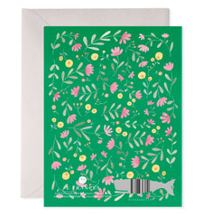 Green Floral Birthday Card