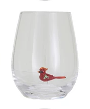Holiday Baubles Stemless Wine Glass