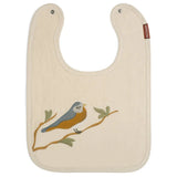 Appliqué Organic Linen Two-Layer Bib
