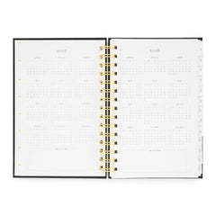 2025 Black Small Spiral Planner