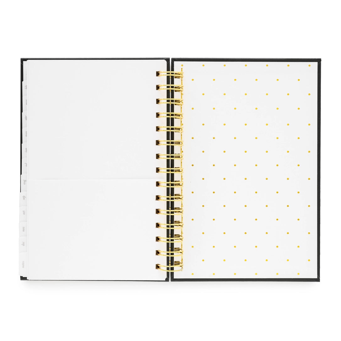 2025 Black Small Spiral Planner