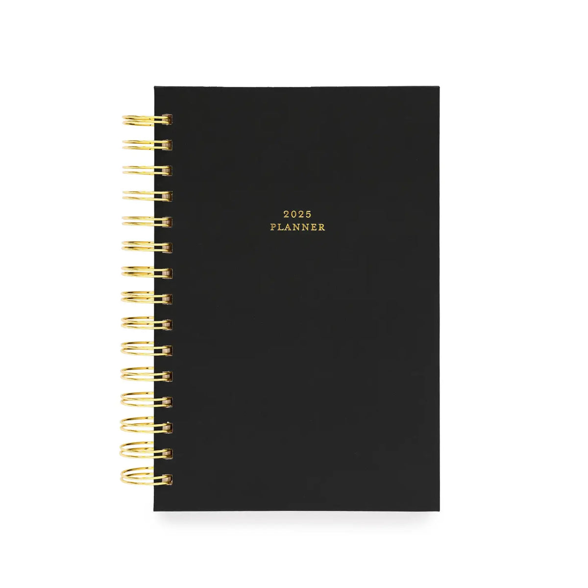 2025 Black Small Spiral Planner