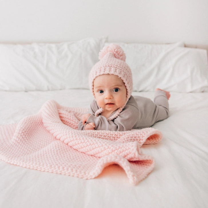 Garter Stitch Knit Baby Blanket