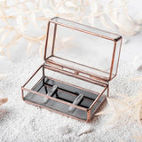 Elegant Glass Wedding Ring Box