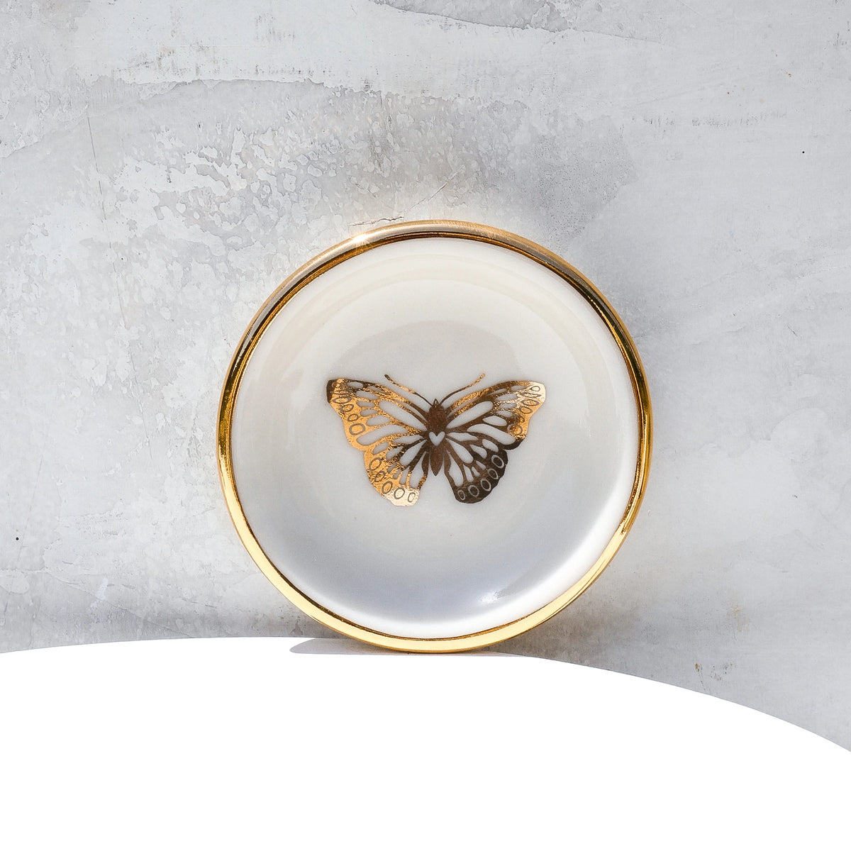 Gold Butterfly Ring Dish