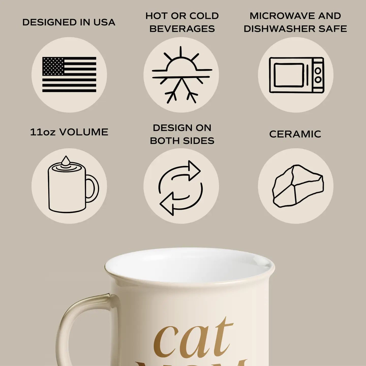 Cat Mom Campfire Mug