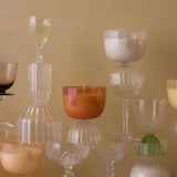 Coupe Glass Candle - Rose'