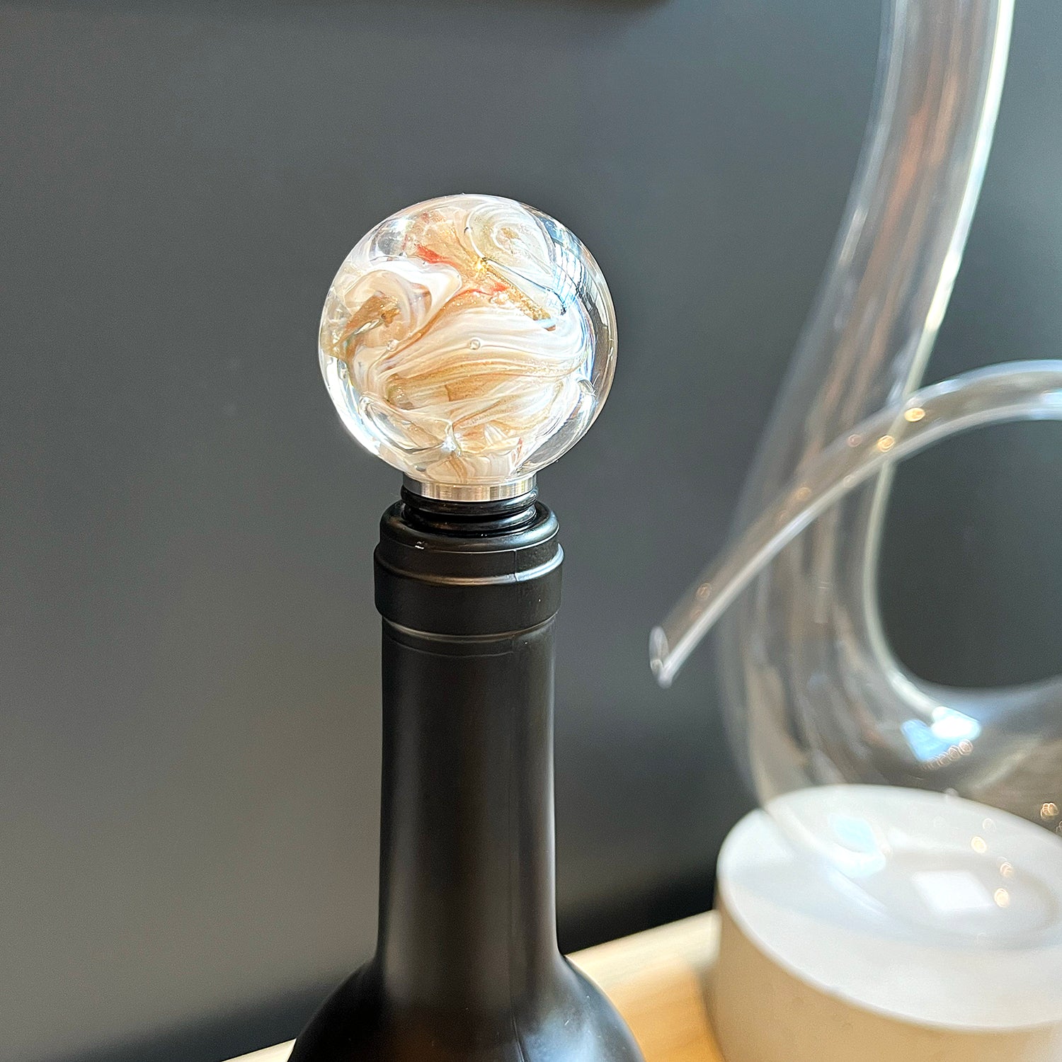 Blown Glass Wine Stopper