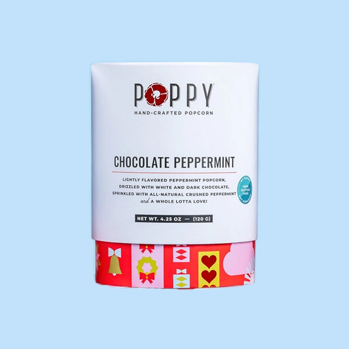 Holiday Popcorn Cylinder - Peppermint Bark