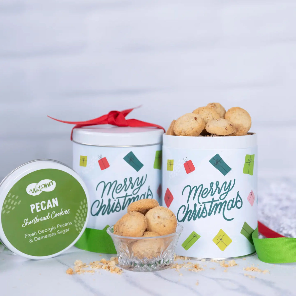 Merry Christmas Shortbread Cookie Tin