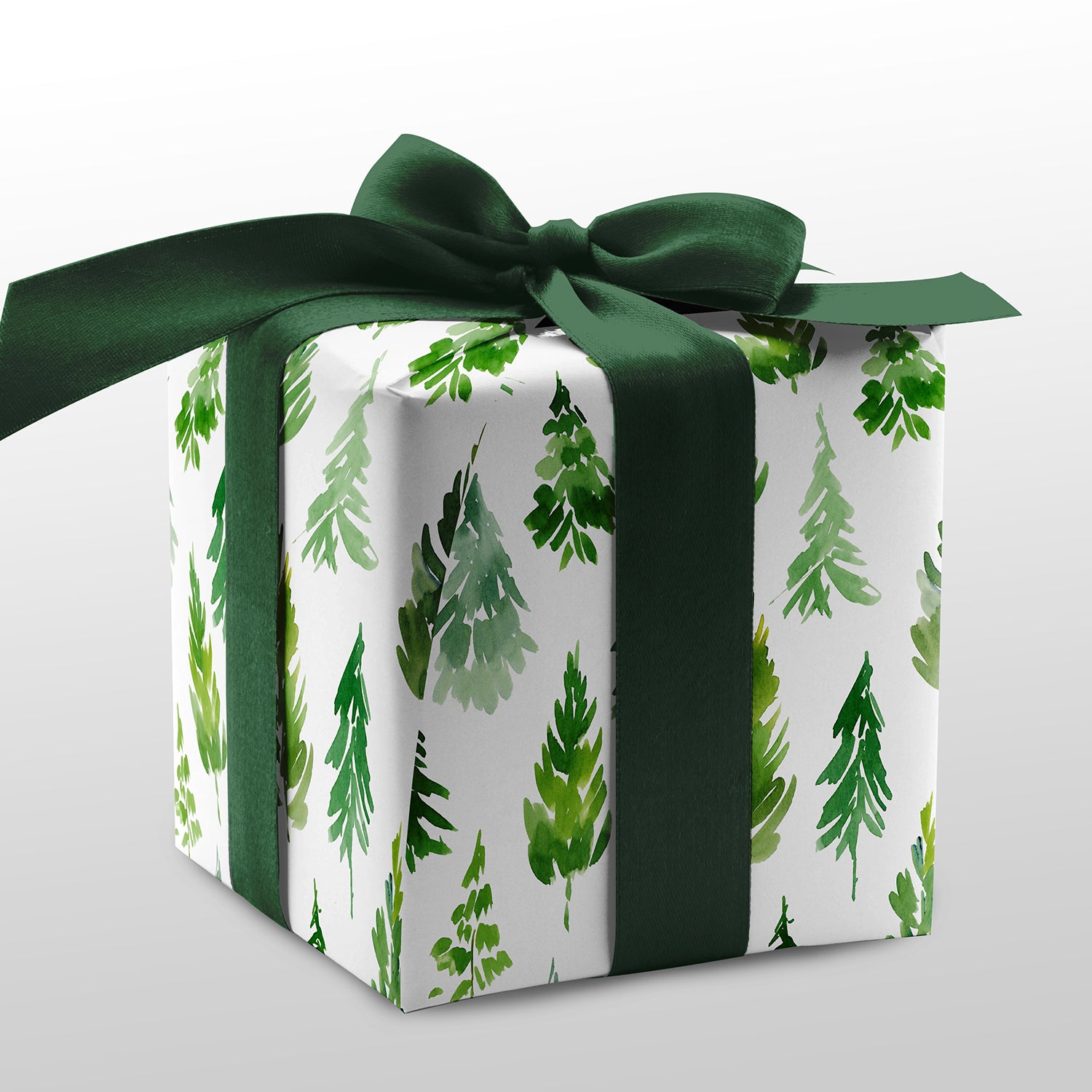 Watercolor Trees Gift Wrap Sheet