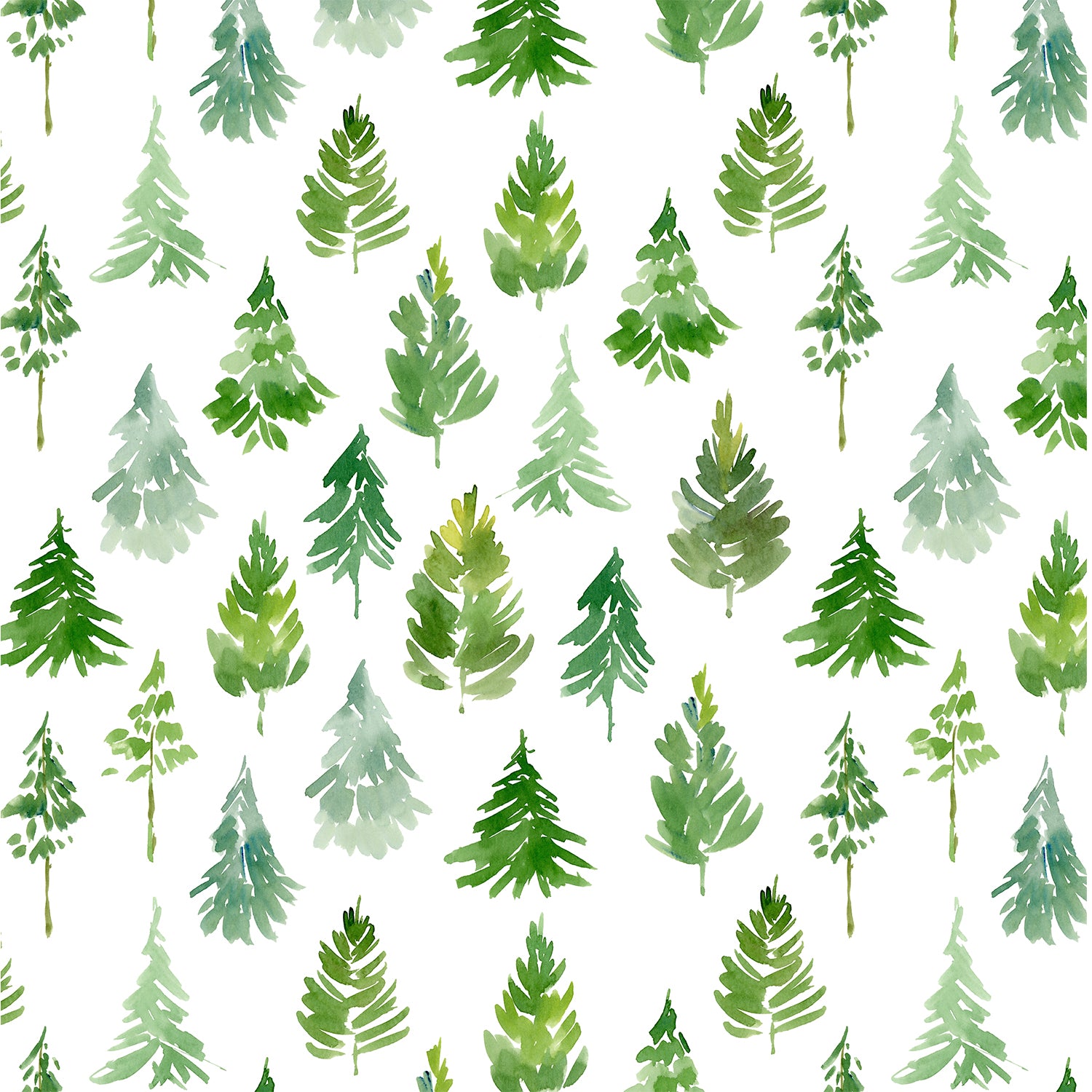 Watercolor Trees Gift Wrap Sheet