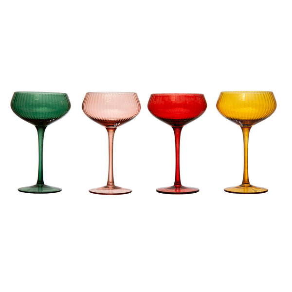 Gold Rimmed Coupe Cocktail Glasses – Adelina Social Goods