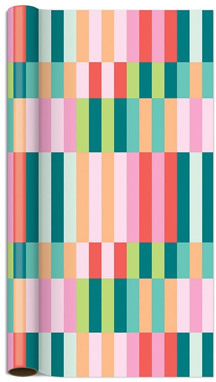 Contrast Stripes Gift Wrap Roll