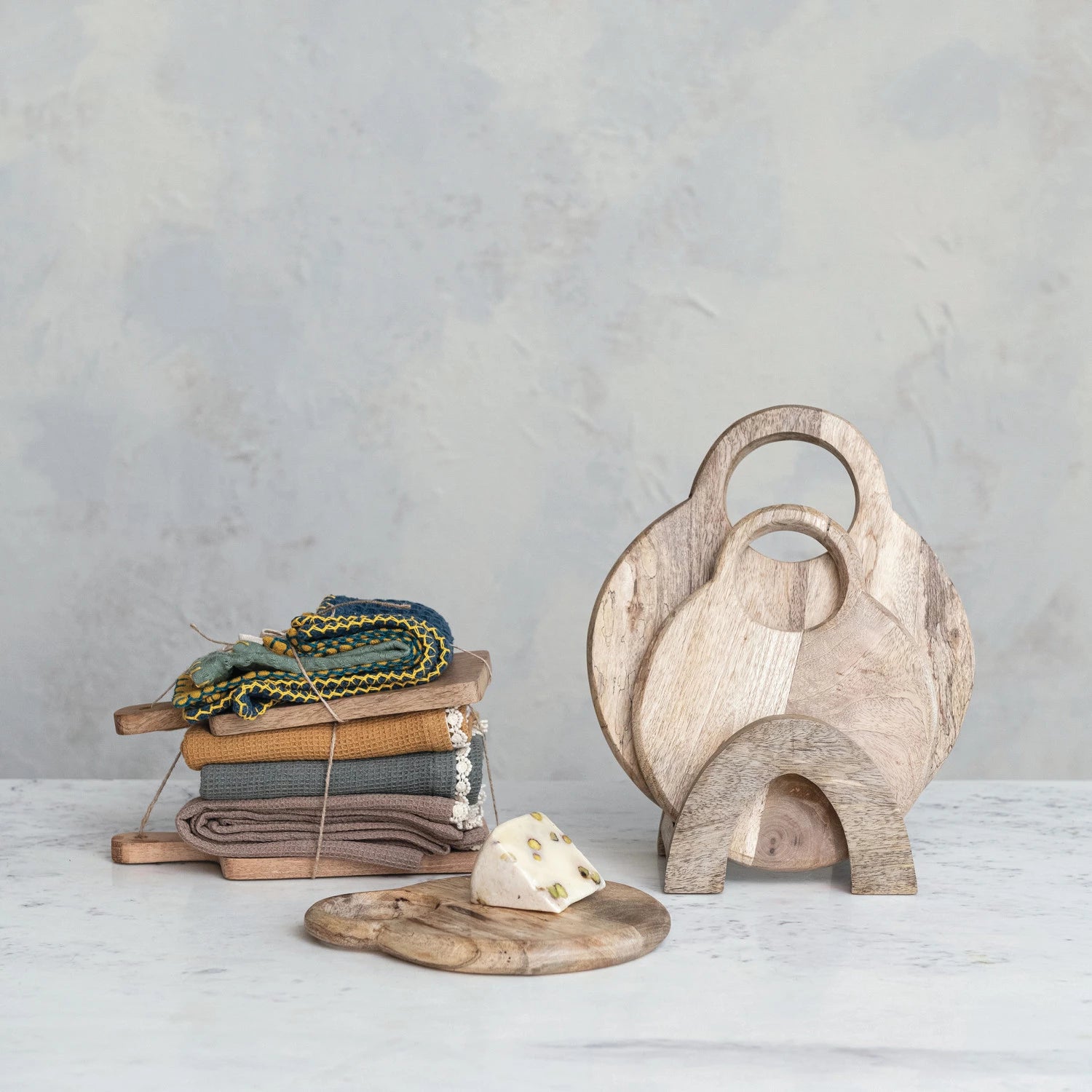 Mango Wood Serving Board Set