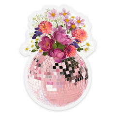 Clear Disco Ball Bouquet Sticker