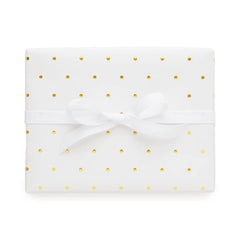 Gold Swiss Dot Gift Wrap - Single Sheets