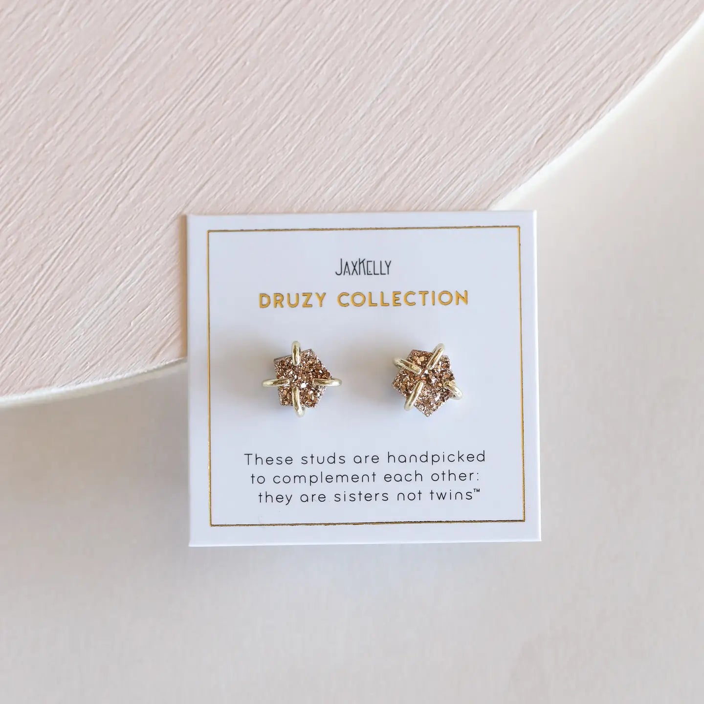 Druzy Prong Stud Earrings