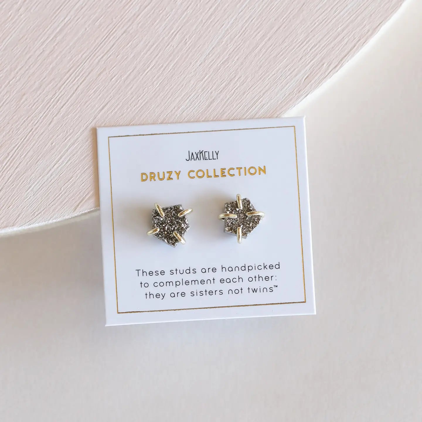 Druzy Prong Stud Earrings