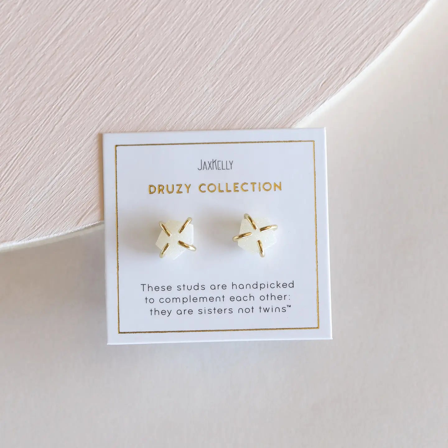 Druzy Prong Stud Earrings