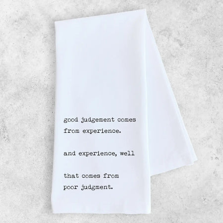 Poor Judgement - Tea Towel