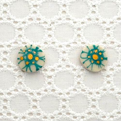 Calico Stud Earrings