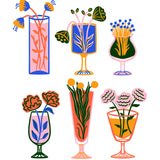 Floral Cocktails Art Print
