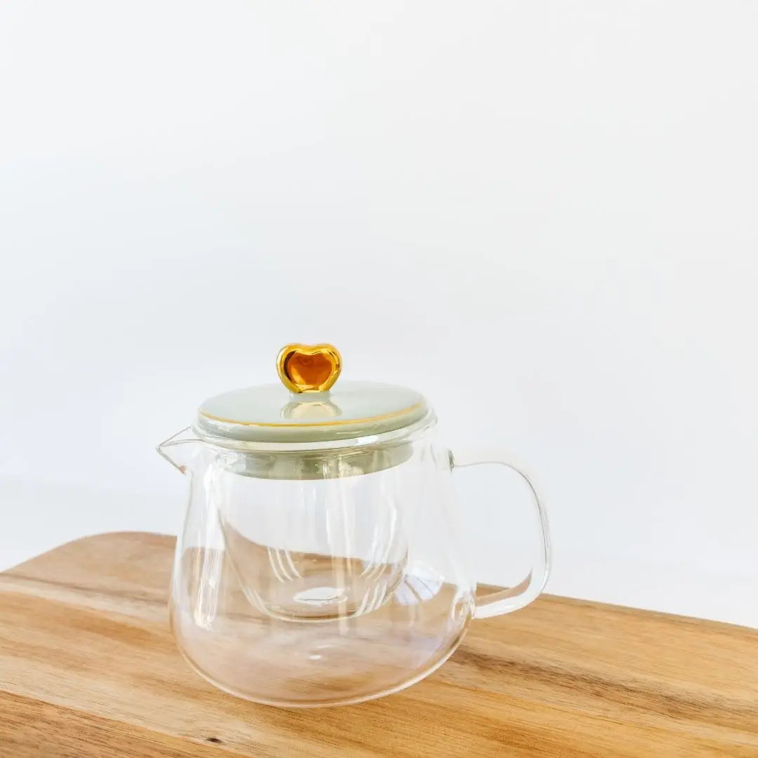 Galaxy Glass Heart Teapot