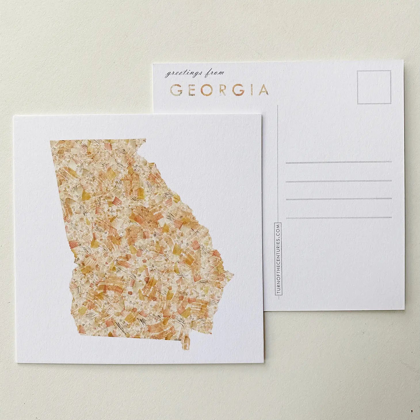 Georgia State Map - Postcard
