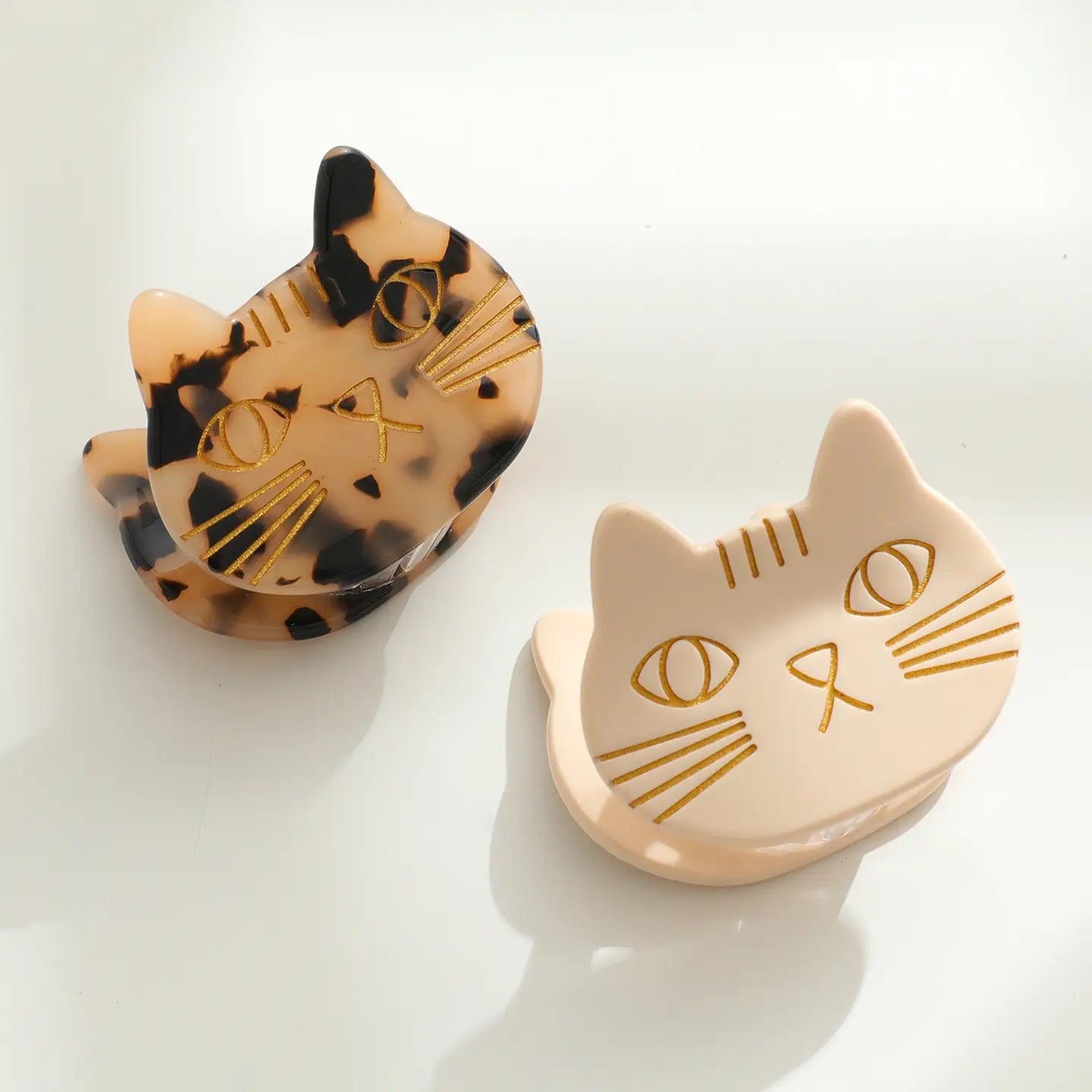 Ginger Small Cat Face Hair Clip