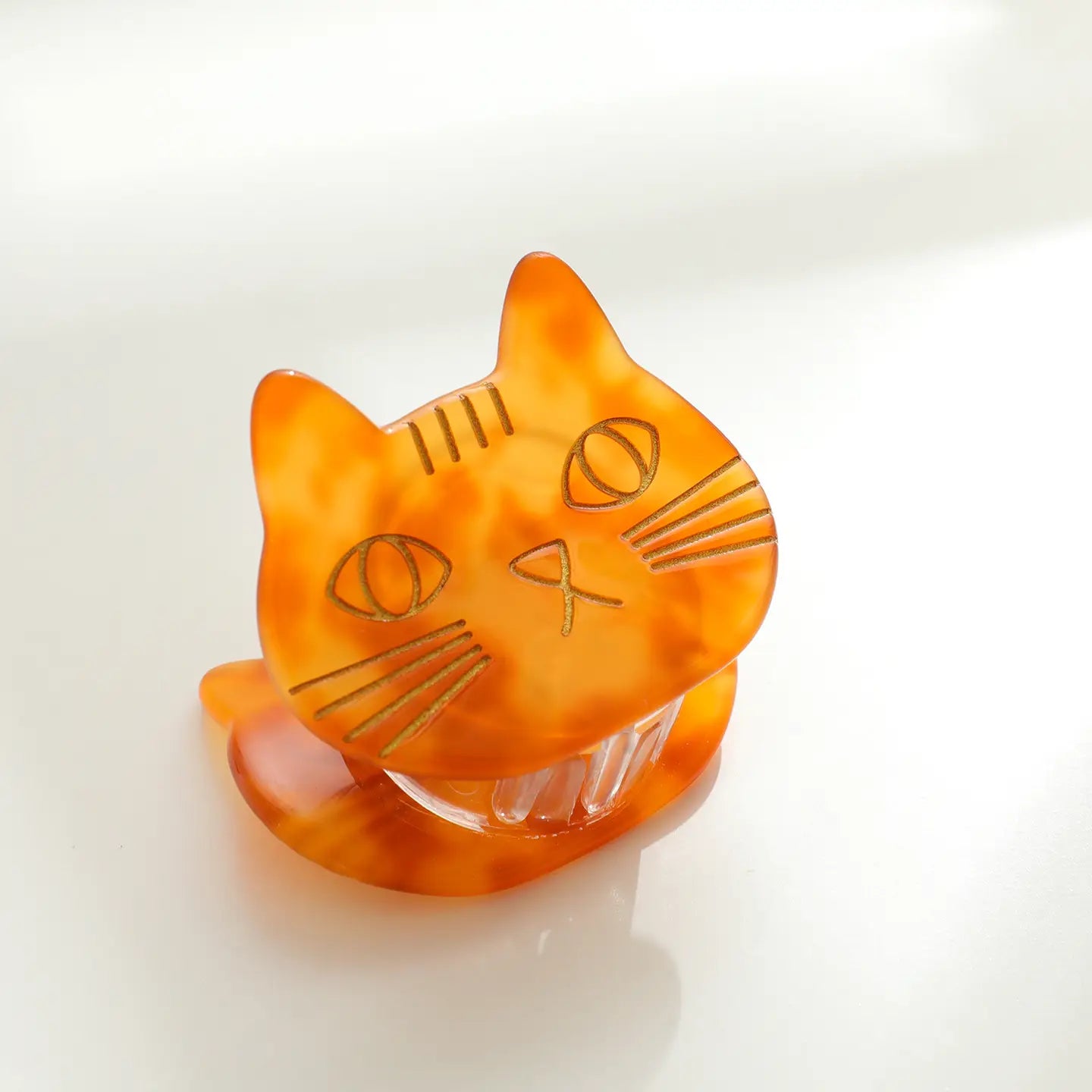 Ginger Small Cat Face Hair Clip