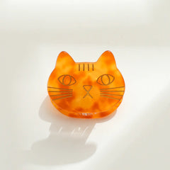 Ginger Small Cat Face Hair Clip