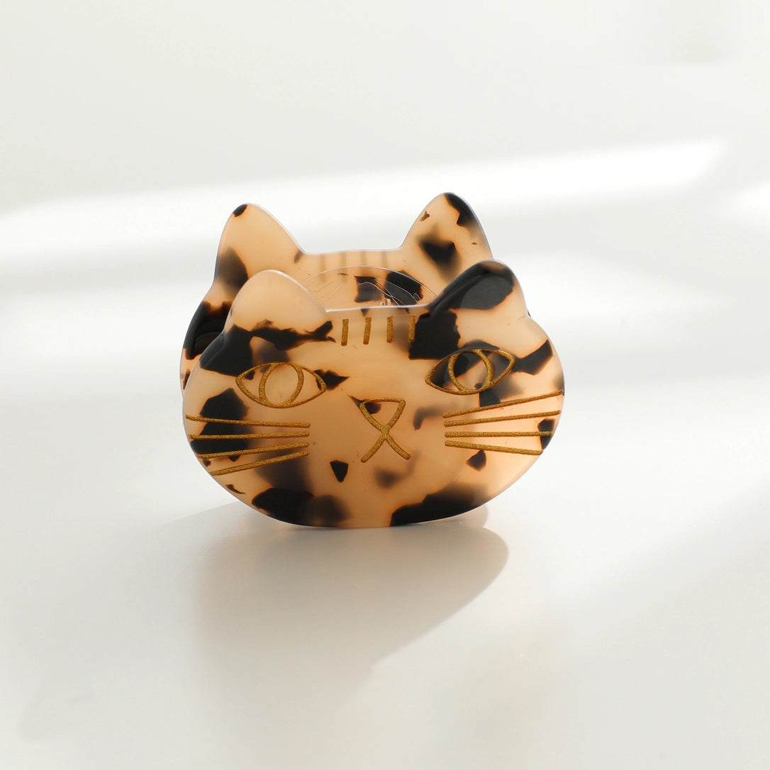 Ginger Small Cat Face Hair Clip