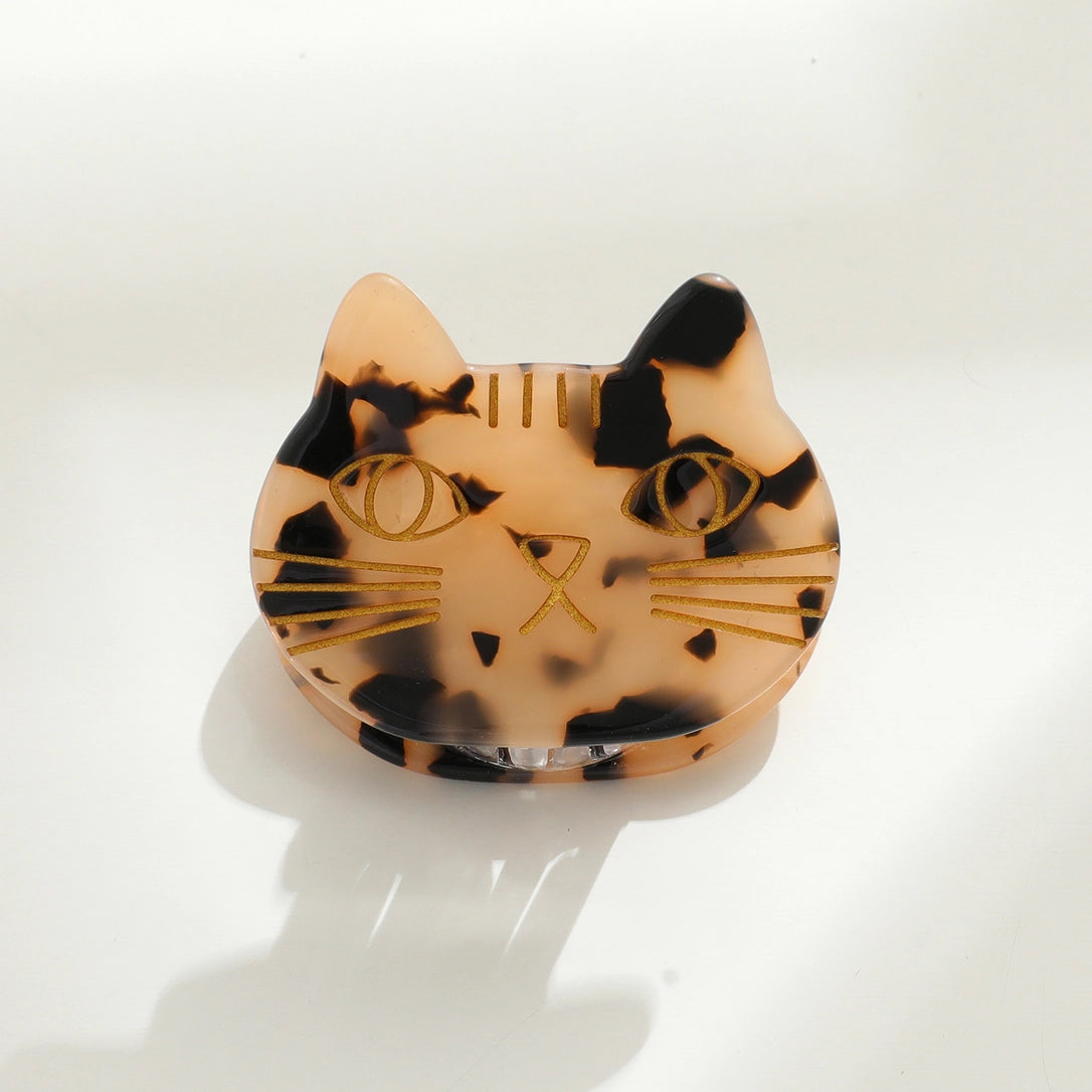 Ginger Small Cat Face Hair Clip