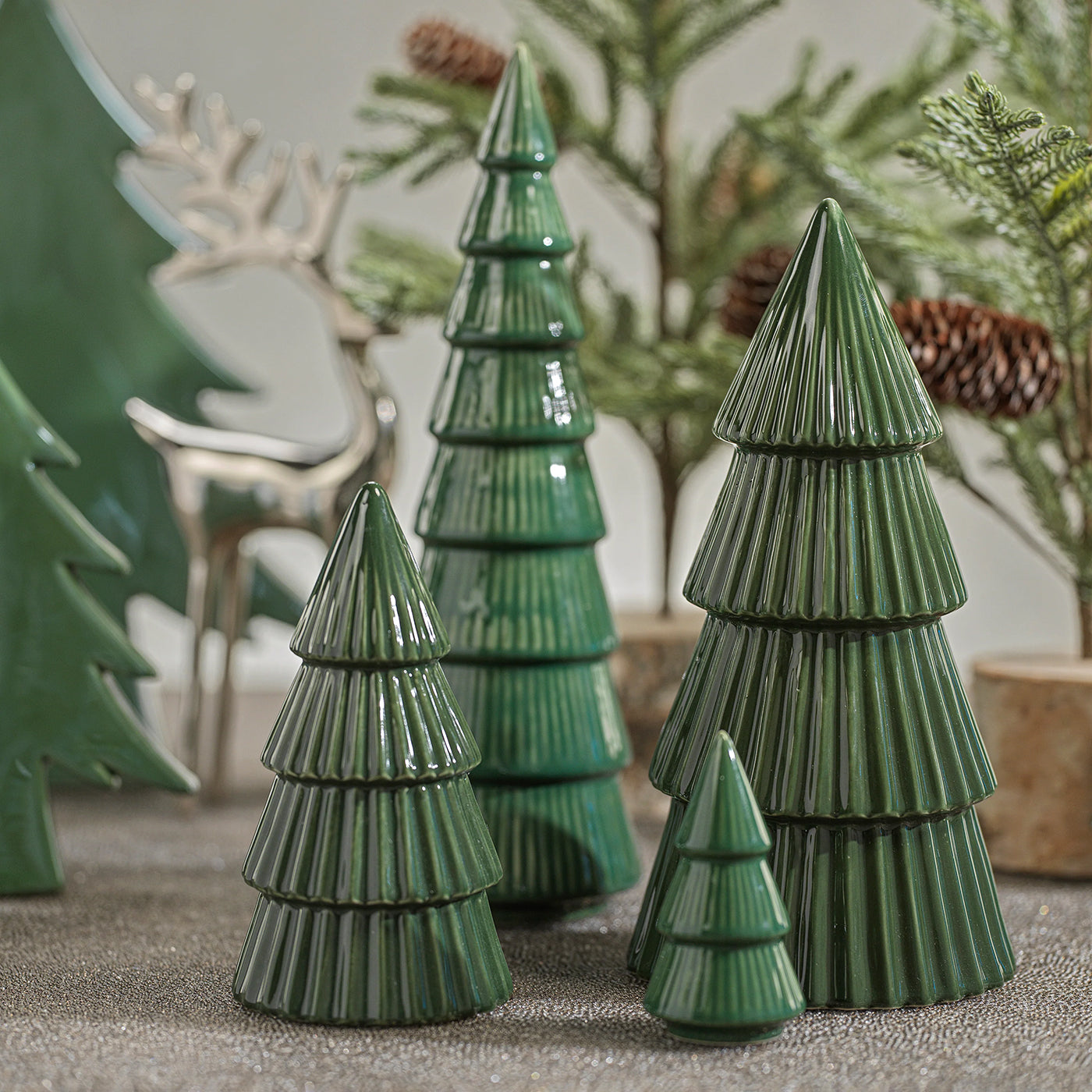 Glazed Green Holiday Trees