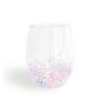 Glitter Iridescent Stemless Wine Glass