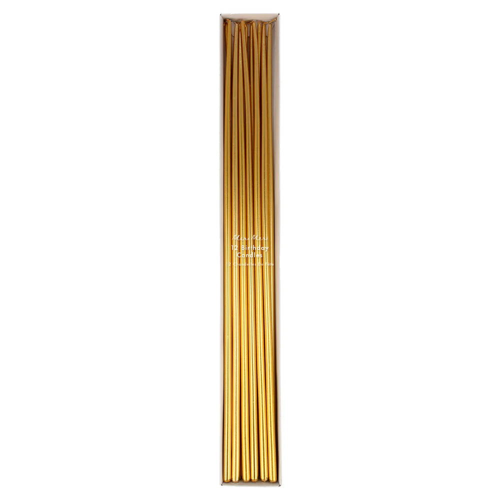 Gold Tall Taper Candles