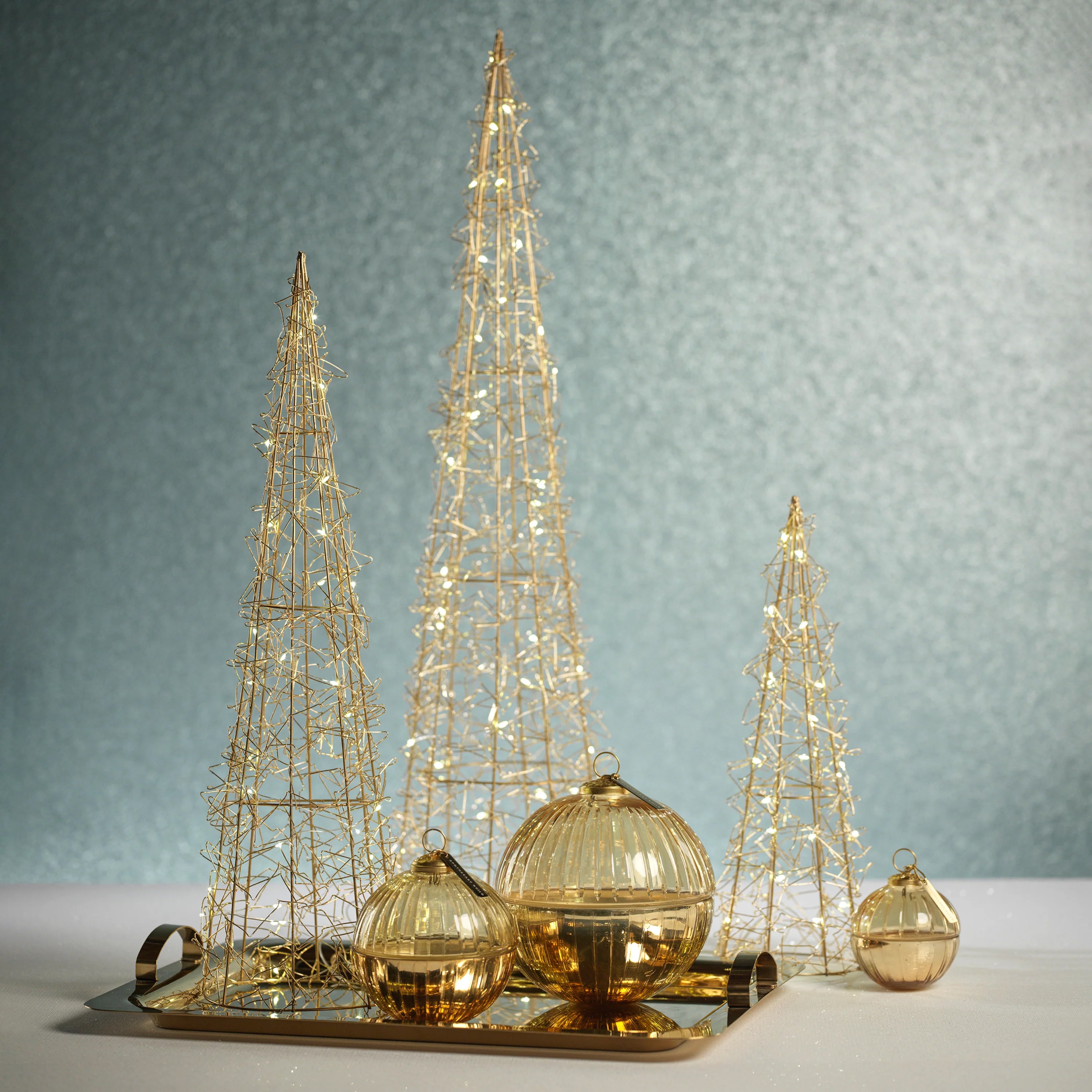 Gold Wire Holiday Trees