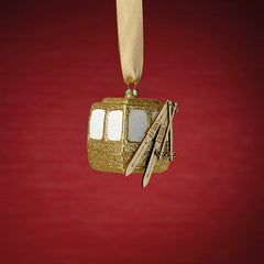 Golden Ski Gondola Ornament