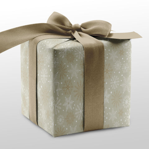 Golden Snowflakes Gift Wrap Sheet