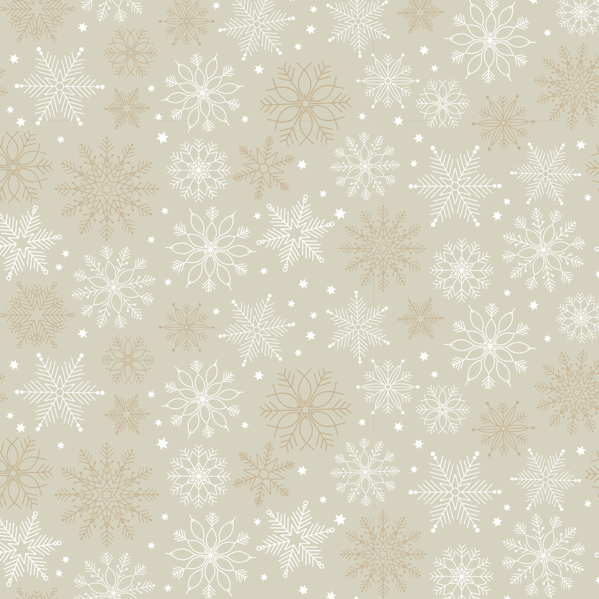 Golden Snowflakes Gift Wrap Sheet