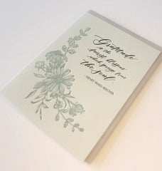 Gratitude Letterpress Greeting Card