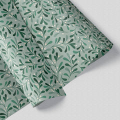 Green Mistletoe Gift Wrap Sheet