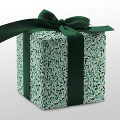 Green Mistletoe Gift Wrap Sheet