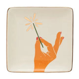 Square Stoneware Holiday Dish